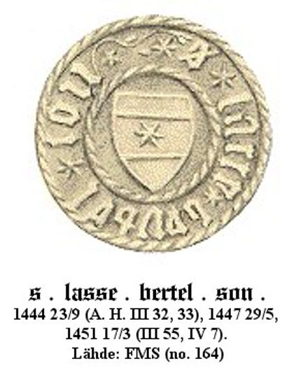 Kuva 1. Lasse Bertilinpojan sinetti.